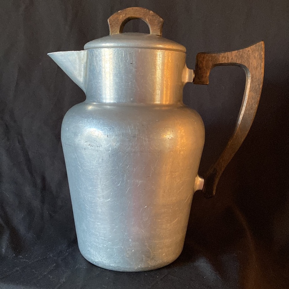 Vintage Kitchen Craft Water Pitcher w/Lid and Wood Handles